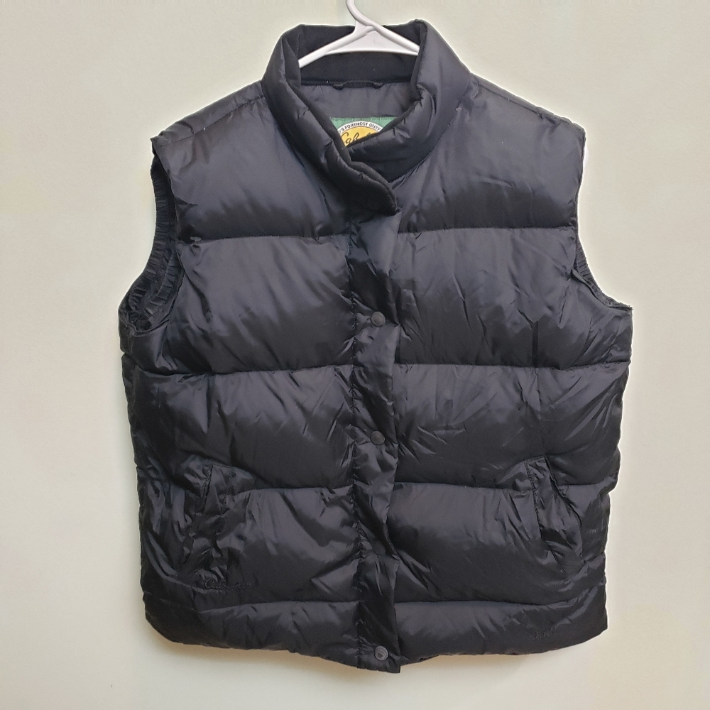 Cabela's Premier Northern GooseDown 650 Black Puffer Vest Full Zip Size M